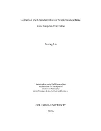 Deposition and Characterization of Magnetron Sputtered Beta
