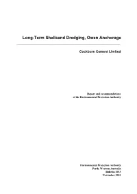 Long-Term Shellsand Dredging, Owen Anchorage ______