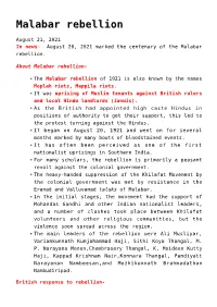 Malabar Rebellion