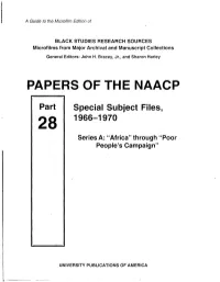 Papers of the Naacp