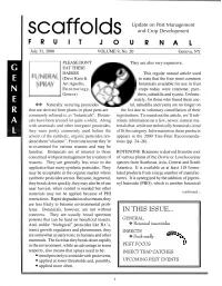 Scaffolds and Crop Development R U I T U N a July 31, 2000 VOLUME 9, No