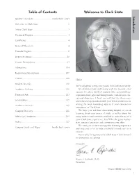 Table of Contents Welcome to Clark State Introduction Quarter Calendars