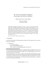 The Word in Polysynthetic Languages