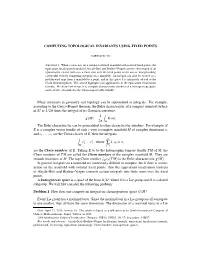 Computing Topological Invariants Using Fixed Points