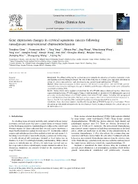 Gene Expression Changes in Cervical Squamous Cancers Following Neoadjuvant Interventional Chemoembolization