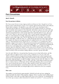 Parsi Zoroastrians