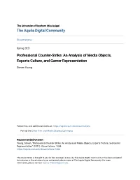 Professional Counter-Strike: an Analysis of Media Objects, Esports Culture, and Gamer Representation