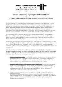 Project Democracy: Fighting for the Ground Rules
