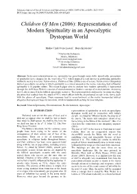 Representation of Modern Spirituality in an Apocalyptic Dystopian World