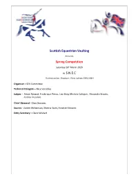 Scottish Equestrian Vaulting Spring Competition at S.N.E.C