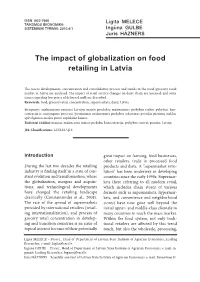 The Impact of Globalization on Food Retailing in Latvia