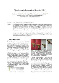 Visual Descriptor Learning from Monocular Video