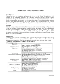 A Brief Note About the University