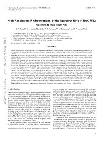 High Resolution IR Observations of the Starburst Ring in NGC 7552