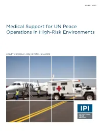 Medical Support for UN Peace Operations in High-Risk Environments
