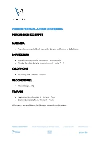 Percussion Excerpts