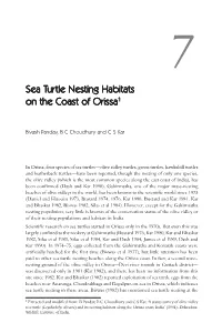 Sea Turtle Nesting Habitats on the Coast of Orissa1