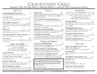 Summer 2020 All-Day Patio & Takeout Menu