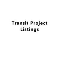 Transit Project Listings