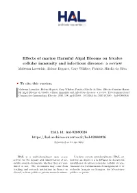 Effects of Marine Harmful Algal Blooms on Bivalve Cellular Immunity and Infectious Diseases: a Review