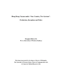 Hong Kong Cinema Under “One Country, Two Systems”