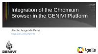 Integration of the Chromium Browser in the GENIVI Platform