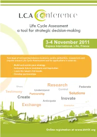Life Cycle Assessment a Tool for Strategic Decision-Making 3-4 November 2011