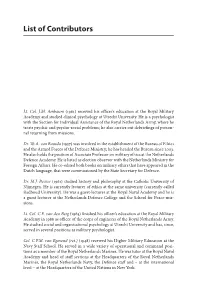 List of Contributors