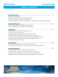 Table of Contents