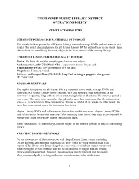 The Hayner Public Library District Operations Policy