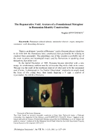 The Regenerative Void: Avatars of a Foundational Metaphor in Romanian Identity Construction