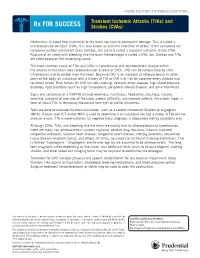 Transient Ischemic Attacks (Tias) and Strokes (Cvas)