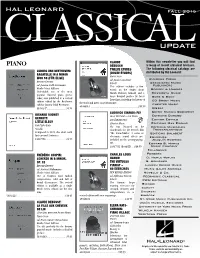 2016 Fall Classical Update