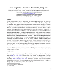 A Screening Criterion for Selection of Suitable CO2 Storage Sites