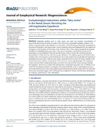 Ecohydrological Interactions Within Fairy Circles In