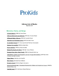 List for the Website