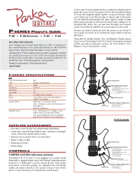 Parker P Series Manual