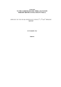 Republic of the Fiji Islands State Cedaw 2Nd, 3Rd & 4Th Periodic Report