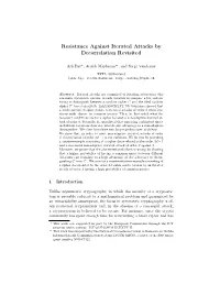 Resistance Against Iterated Attacks by Decorrelation Revisited