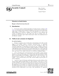Secretary-General's Report on South Sudan