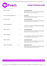 Sydney Program Guide