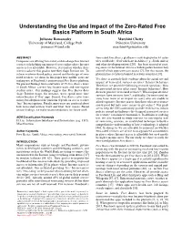 Understanding the Use and Impact of the Zero-Rated Free Basics Platform in South Africa