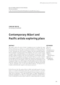 Contemporary Ma¯Ori and Pacific Artists Exploring Place