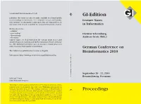 GI-Edition Proceedings