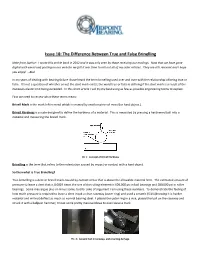 Issue 18: the Difference Between True and False Brinelling