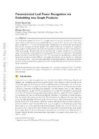 Parameterized Leaf Power Recognition Via Embedding Into Graph Products