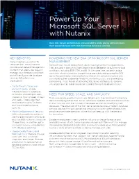 Power up Your Microsoft SQL Server with Nutanix