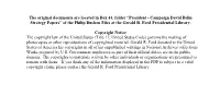 President - Campaign David Belin Strategy Papers” of the Philip Buchen Files at the Gerald R