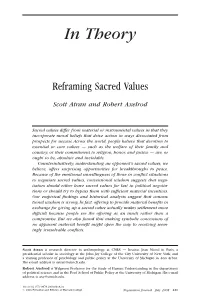 Reframing Sacred Values