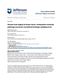 Sentinel Node Staging for Breast Cancer: Intraoperative Molecular Pathology Overcomes Conventional Histologic Sampling Errors